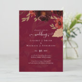 Herfst Floral Wedding Suite Terracotta Burgundy Re (Staand voorkant)
