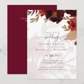 Herfst Floral Wedding Suite Terracotta Burgundy Re (Voorkant / Achterkant)