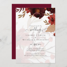 Herfst Floral Wedding Suite Terracotta Burgundy Re