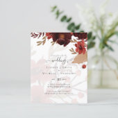 Herfst Floral Wedding Suite Terracotta Burgundy Re (Staand voorkant)