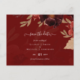 Herfst Floral Wedding Suite Terracotta Burgundy Re Briefkaart