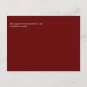 Herfst Floral Wedding Suite Terracotta Burgundy Re Briefkaart (Achterkant)