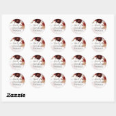 Herfst Floral Wedding Suite Terracotta Burgundy Re Ronde Sticker (Vel)