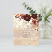 Herfst Floral Wedding Terracotta Burgundy Red (Staand voorkant)