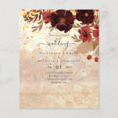 Herfst Floral Wedding Terracotta Burgundy Red (Voorkant)