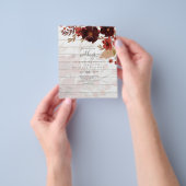Herfst Floral Wedding Terracotta Burgundy Red Flyer (Hand)