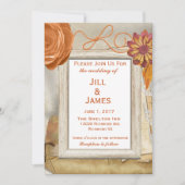 Herfst Floral Wedding Uitnodiging (Voorkant)