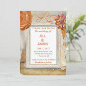 Herfst Floral Wedding Uitnodiging (Staand voorkant)