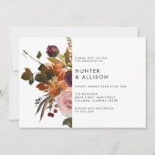 Herfst Floral Wedding Uitnodiging (Voorkant)