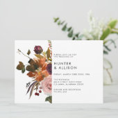 Herfst Floral Wedding Uitnodiging (Staand voorkant)