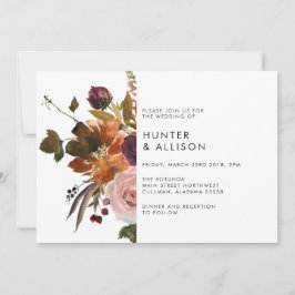 Herfst Floral Wedding Uitnodiging