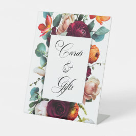 Herfst Floral Wedding, vers Reclamebord Met Voetstuk