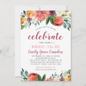 Herfst Floral Wedding Vrijgezellenfeest Kaart (Voorkant)