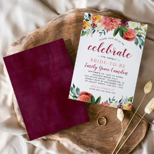 Herfst Floral Wedding Vrijgezellenfeest Kaart