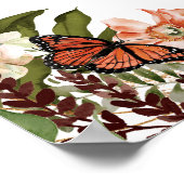 Herfst Floral Wedding Welcome Sign Poster (Hoek)