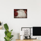 Herfst Floral welkom bij ons huwelijk Poster (Thuiskantoor)