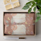 Herfst Floral White Pumpkin paddenstoel Robuuste o Tissuepapier (Geschenk)