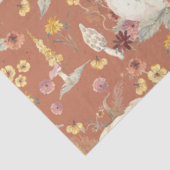 Herfst Floral White Pumpkin paddenstoel Robuuste o Tissuepapier (Detail)