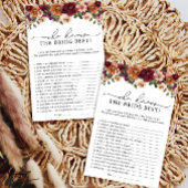 Herfst Floral Who Knows Bride het beste douchegame