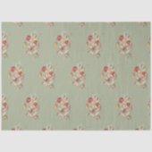 Herfst Floral Wildflower Bouquet Butterfly Tissuepapier (Voorkant)