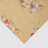 Herfst Floral Wildflower Butterfly Mosterd Ontschr Tissuepapier (Detail)