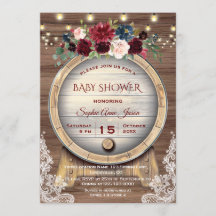 Herfst Floral Wine Barrel Vineyard Baby shower