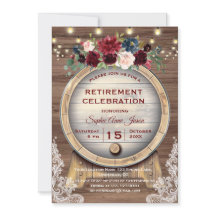 Herfst Floral Wine Barrel Vineyard Retirement Part