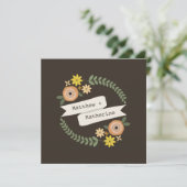Herfst Floral wisting van de ouders van Bride Kaart (Staand voorkant)