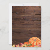 Herfst Floral Wood Thanksgiving Uitnodigingen (Achterkant)