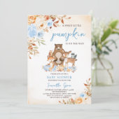 Herfst Floral Woodland Baby shower Kaart (Staand voorkant)
