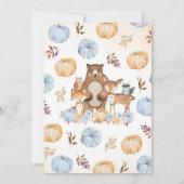 Herfst Floral Woodland Baby shower Kaart (Achterkant)
