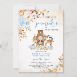 Herfst Floral Woodland Baby shower Kaart