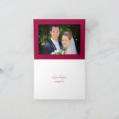 Herfst Floral Wreath Monogram Wedding Bedankkaart (Binnen)