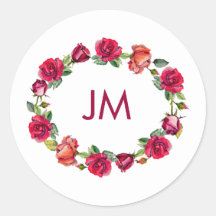 Herfst Floral Wreath Monogram Wedding