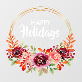 Herfst Floral Wreath Raamsticker (Vel)