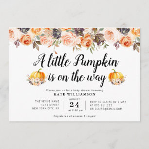 herfst florale baby shower kaart