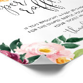 Herfst florale herfstpompoen diaper raffinage poster (Hoek)