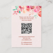 Herfst florale logo sieraden oorring ketting Qr-co Visitekaartje (Achterkant)