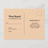 herfst, florale, pompoen RSVP-kaart Uitnodiging Briefkaart (Achterkant)