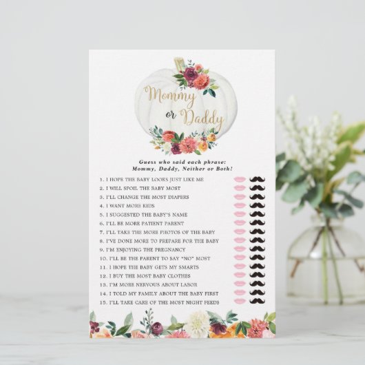 Herfst florale pompoenen (Staand voorkant)