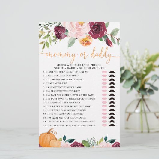 Herfst florale pompoenen (Staand voorkant)