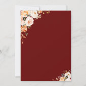 herfst florale trouwuitnodiging kaart (Achterkant)