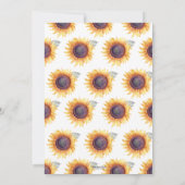 Herfst florale zonnebloempitten rustig vrijgezelle kaart (Achterkant)