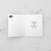 Herfst Florals Birthday Wenskaart Kaart (Binnen)