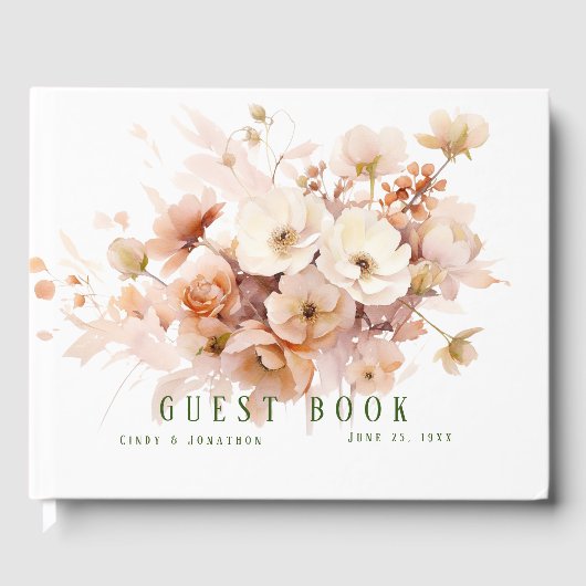 Herfst Florals Bruiloft Gastenboek (Voorkant)