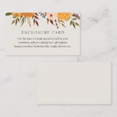 Herfst Florals Mums aangepaste tekstsluitingskaart Informatiekaartje (Voorkant / Achterkant)