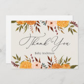 Herfst Florals Mums Dankuwel Noteer Kaart Notitiekaartje (Voorkant / Achterkant)