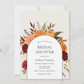 Herfst Florals Mums en Marigold Arch Vrijgezellenf Kaart (Voorkant)