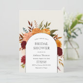 Herfst Florals Mums en Marigold Arch Vrijgezellenf Kaart (Staand voorkant)