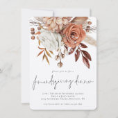 Herfst Florals Terracotta Friendsgiving Thanksgivi Kaart (Voorkant)